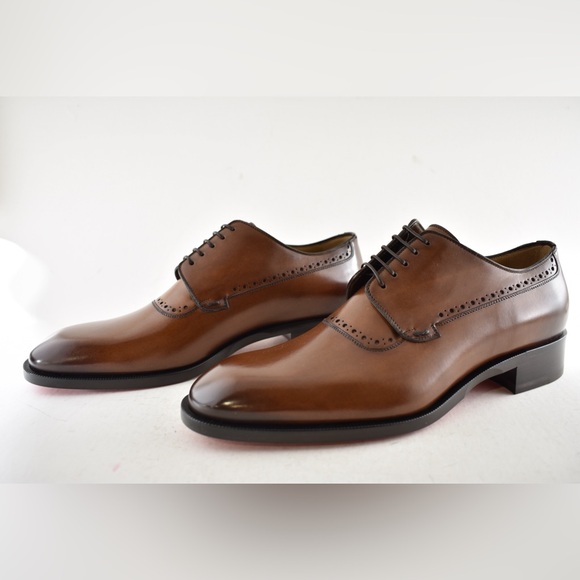 Christian Louboutin Sartoby Flat Brown Leather Dress Oxford Derby Loafer 45 12 main image 10